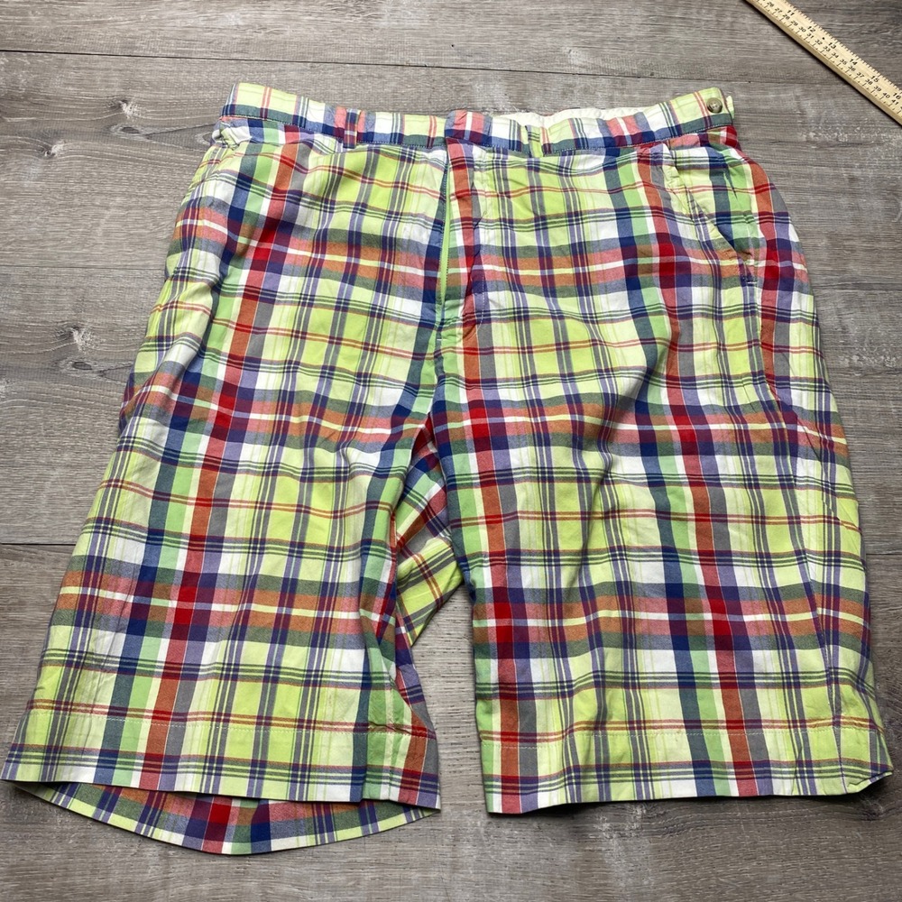 Polo Ralph Lauren Shorts Mens 33 Multicolor Madras Plaid Cotton Classic Fit